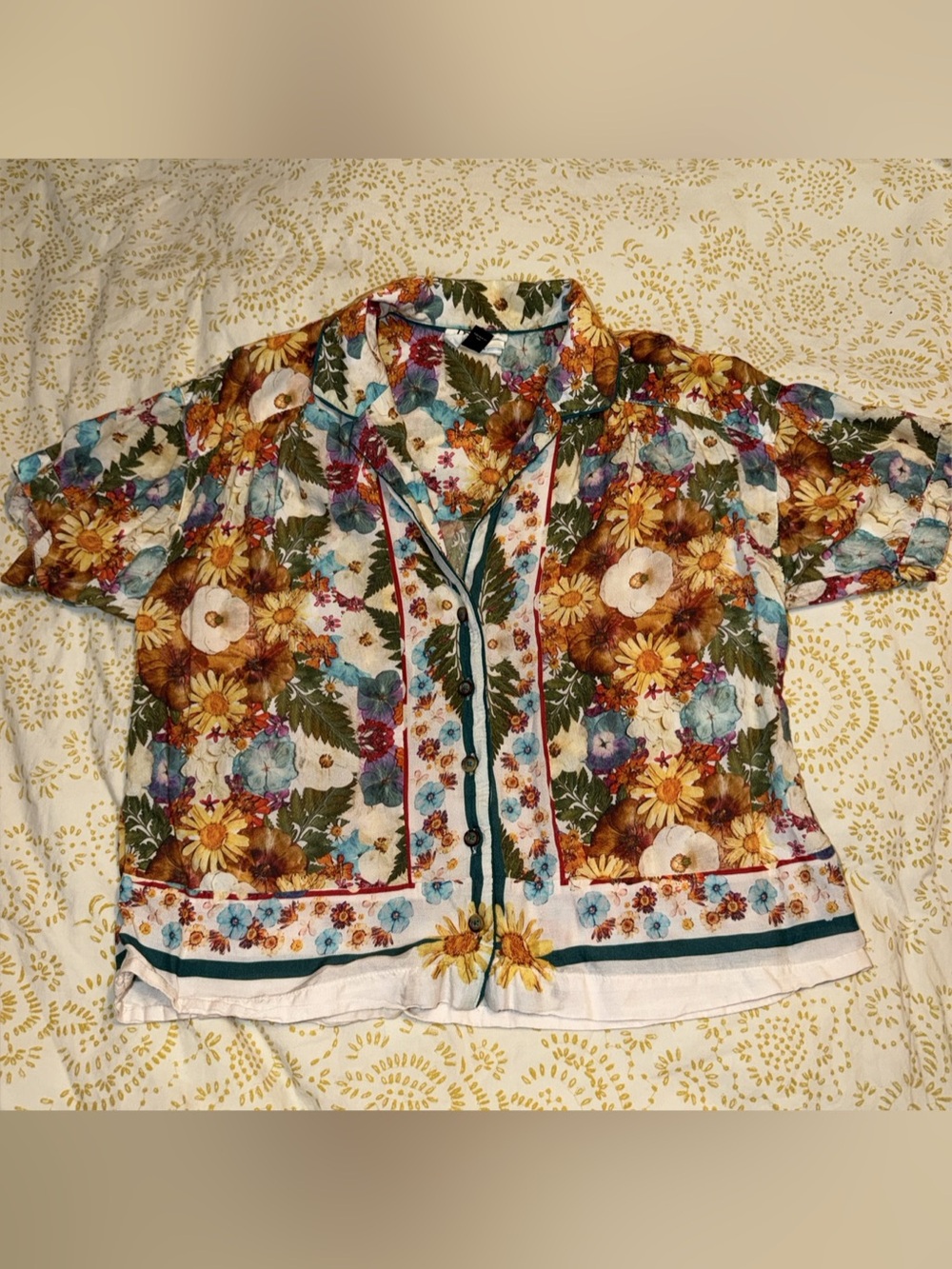 Moxy Collective for Anthropologie Cropped Button Down
